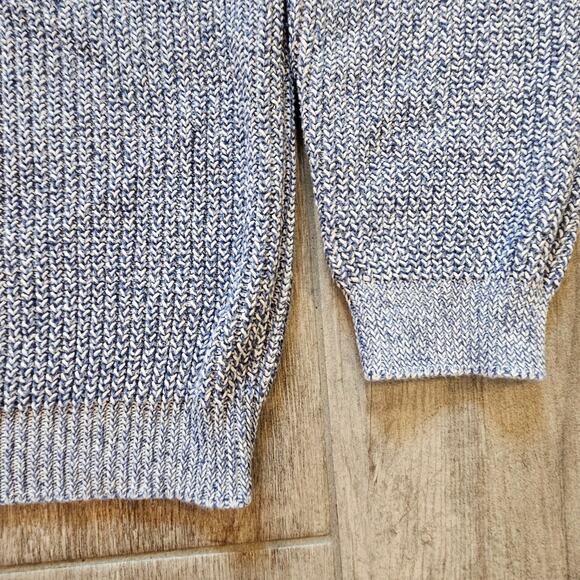 Ermenegildo Zegna Sweater Men’s XL Cable-Knit Cotton V-Neck Slub Maritimecore - Picture 6 of 9